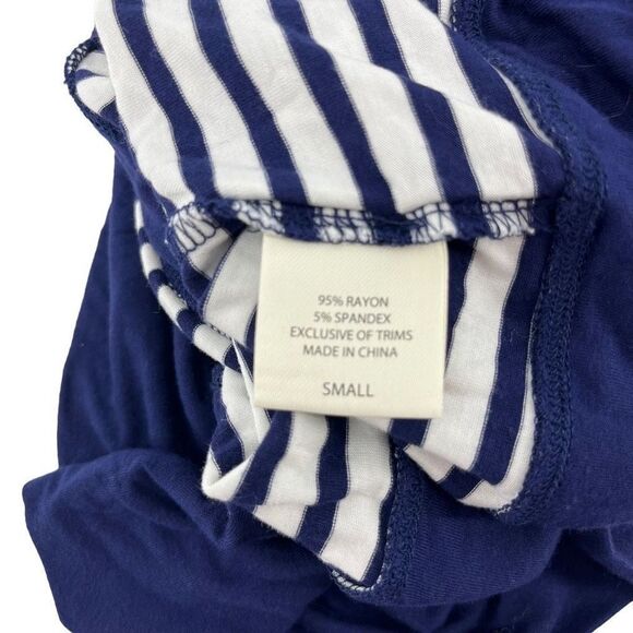 Soma Striped Hooded Cardigan Duster‎ Button Front Lightweight Nautical Coastal S - Picture 4 of 10